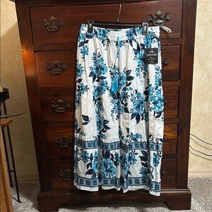 Mlle Gabrielle Blue Floral Women's Skirt
